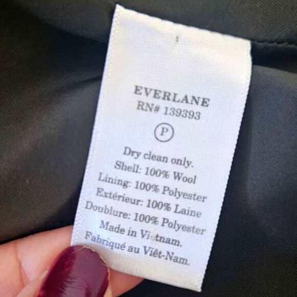 Everlane 100% Wool Olive Green Blazer Sz 2 | Preppy Minimalist Workwear - Picture 4 of 6